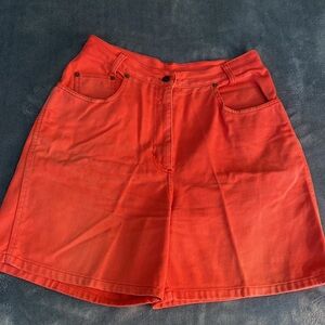 Red Jean Shorts
